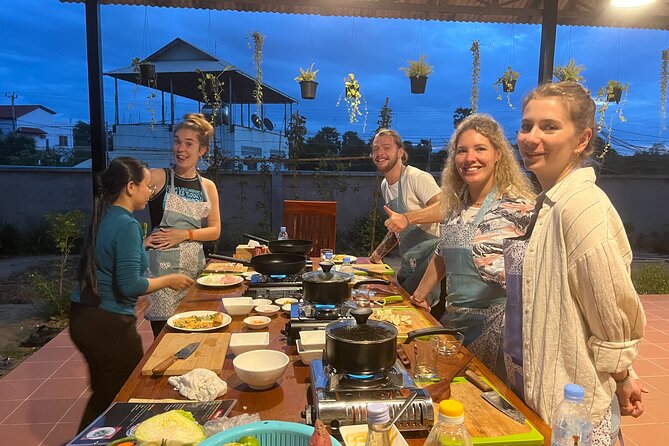 3-Hour Siem Reap Guided Cooking Class and Market with Pick up - At the cooking location: an open kitchen and garden connection