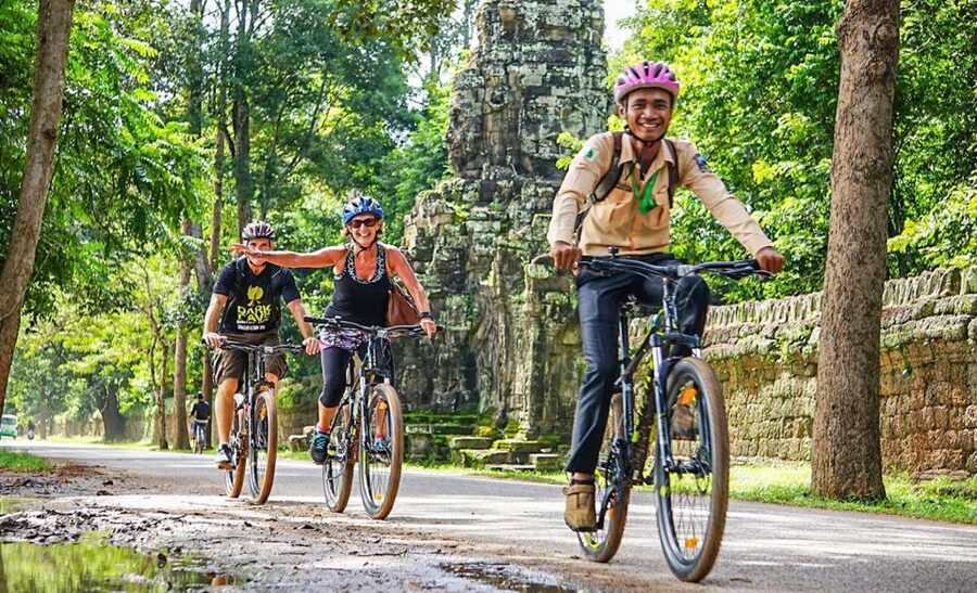 Angkor Bike tour & Gondola Sunset Boat - Avoiding Crowds by Choosing Narrow Lanes and Real Neighborhood Life