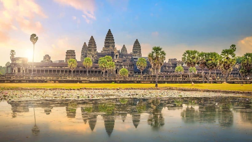 Angkor Wat: 2-Day Sunrise and Floating Village Tour - Angkor Wat main entrance at sunrise: what you’re really signing up for