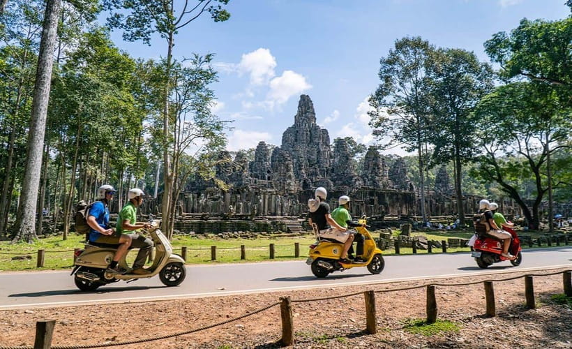 Angkor Wat: Guided Vespa Tour / Tuk Tuk or Car - Why a Vespa works so well in Angkor