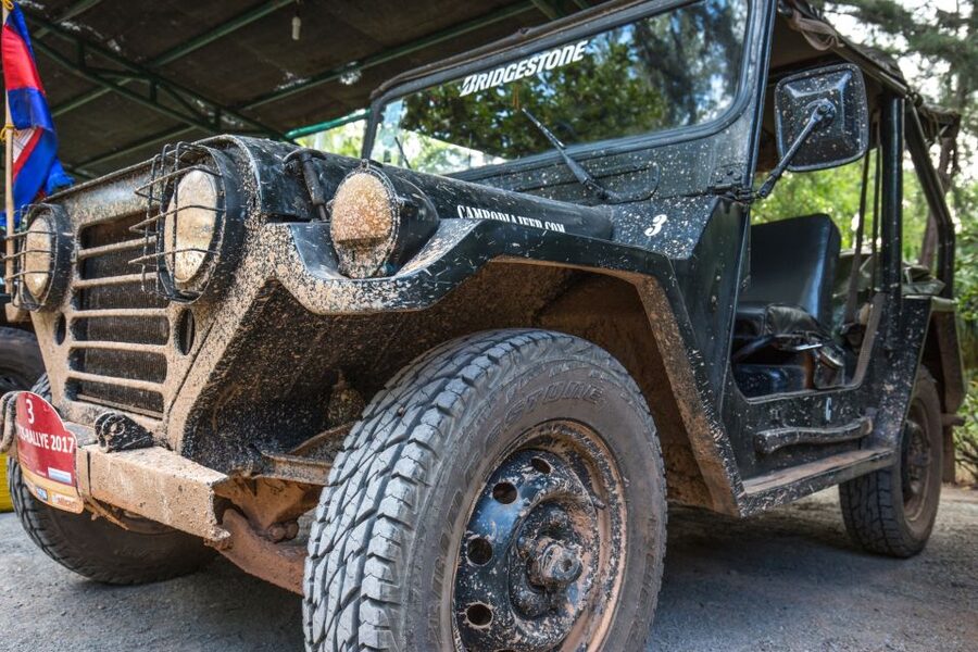 Angkor Wat in a vintage Jeep with driver - jeep rental - The vintage M151 MUTT jeep makes Angkor feel like a movie set