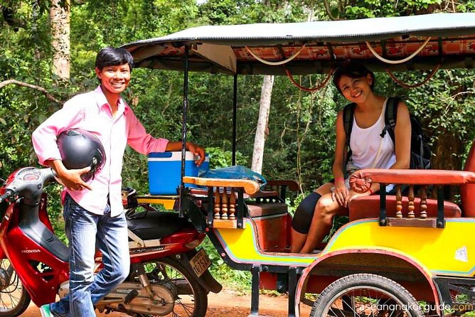 Angkor Wat Sunrise Private Tour via Tuk Tuk from Siem Reap - Angkor Thom South Gate, Bayon faces, and Baphuon