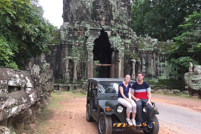 Angkor Wat Sunrise/Set Offbeat Tour by Jeep - Bayon in Angkor Thom: smiling faces after the main wow