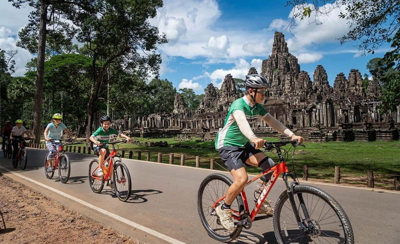Cycle Angkor Backroad Bike Tour / E-Bike or Tuk Tuk - Terrace of the Elephants and Baphuon: where sculptures teach you how to look
