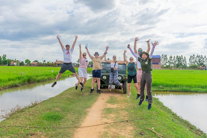 Floating Village Sunset Boat & Jeep Tour - Inclusive Drinks - Chreav family house among rice paddies: coconut juice, farming talk, and real conversation