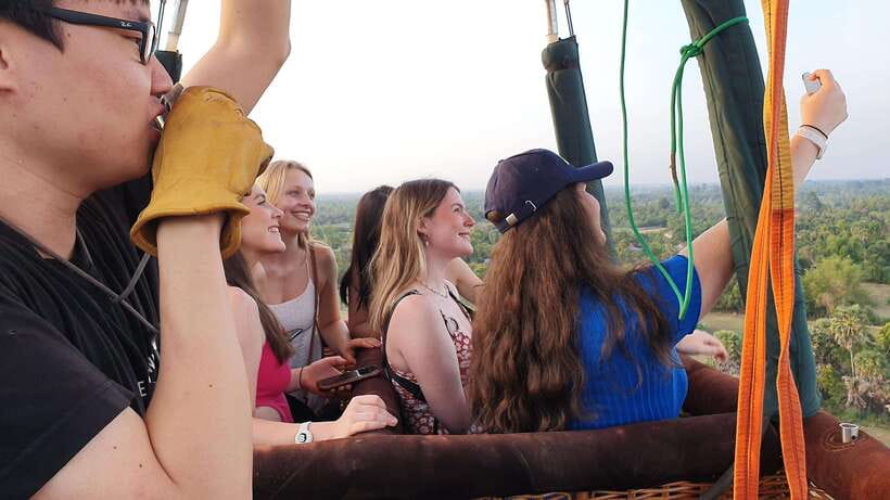 From Krong Siem Reap: Angkor Hot Air Balloon Ride w/ Pickup - Small Group Comfort Meets a Balloon That Holds 25