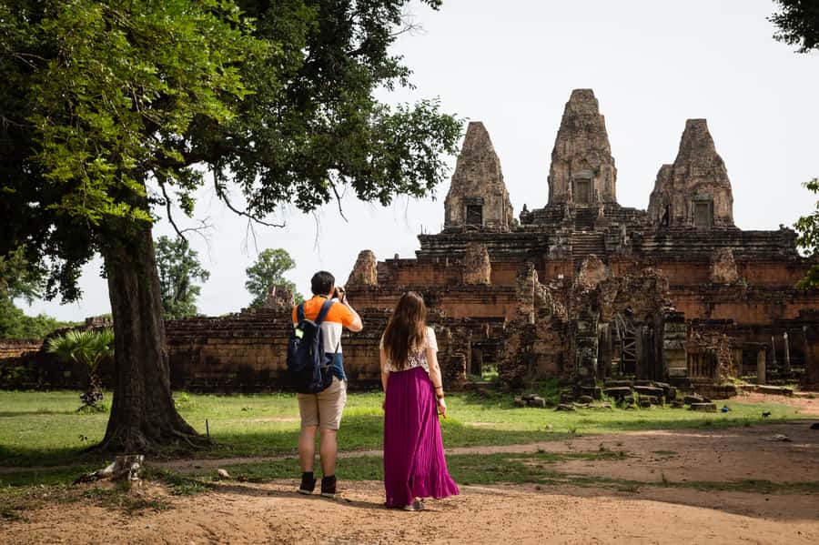 From Siem Reap: Banteay Srei Temple & Grand 5 Temple Tour - East Mebon: an island idea that changes how you see ruins