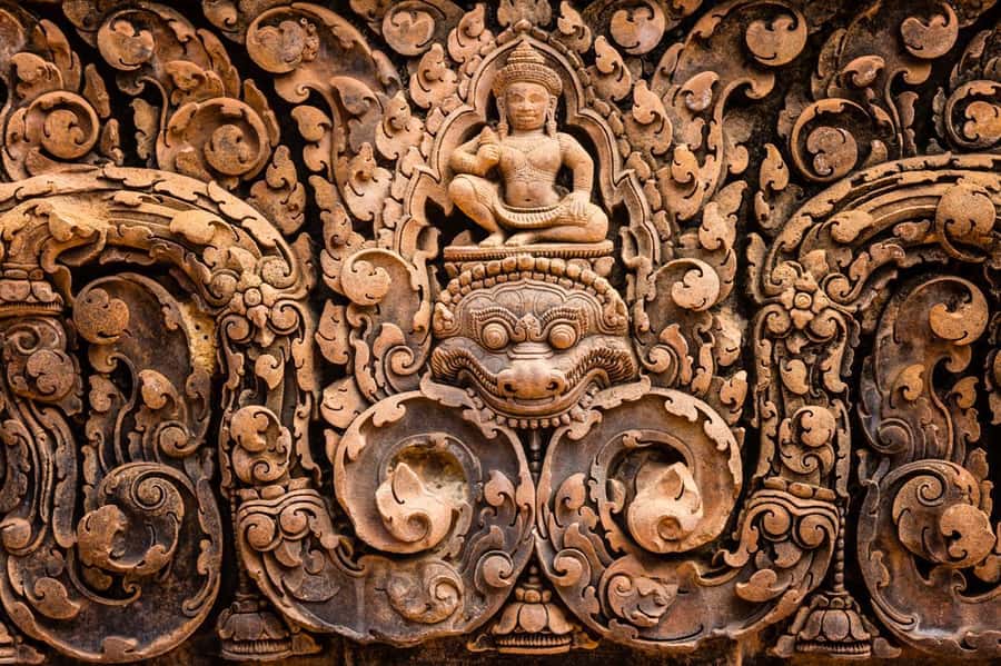 From Siem Reap: Banteay Srei Temple & Grand 5 Temple Tour - Preah Khan: where the carvings feel like a whole monastic world