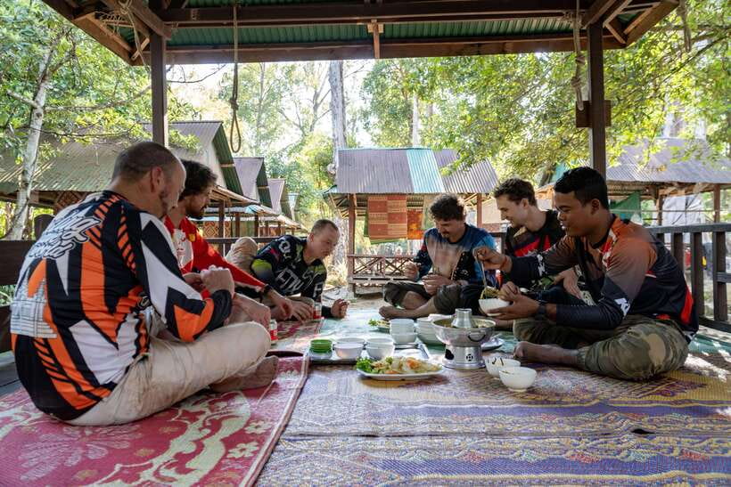 Krong Siem Reap: Kulen Mountain Trails Dirt Bike Adventure - River of 1000 Lingas: riverbed symbols you can actually see