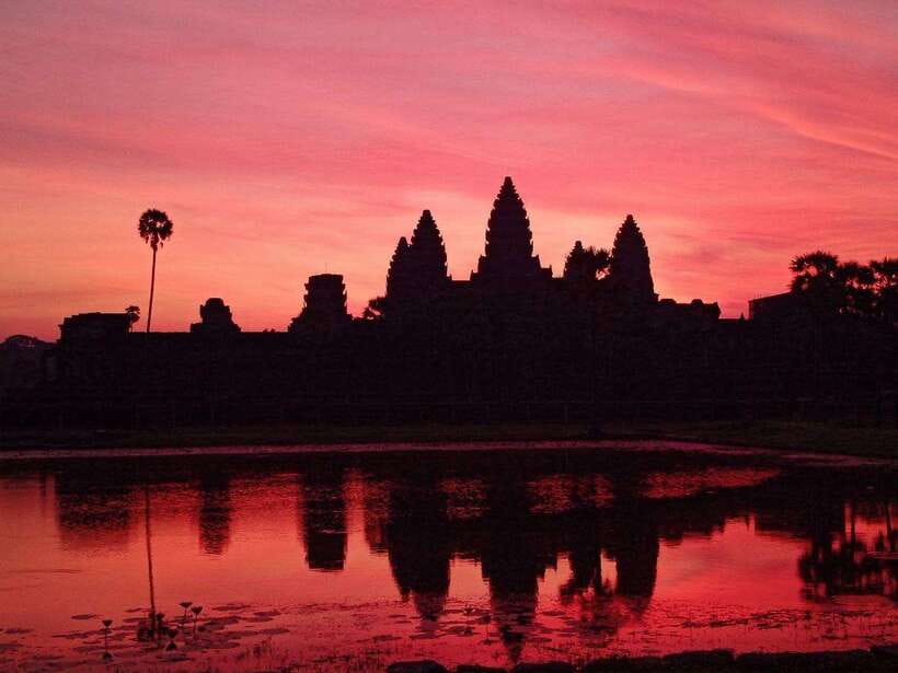 One Day Angkor Wat Trip with Sunrise - Angkor Wat sunrise: silhouettes, reflections, and the carvings you should not skip