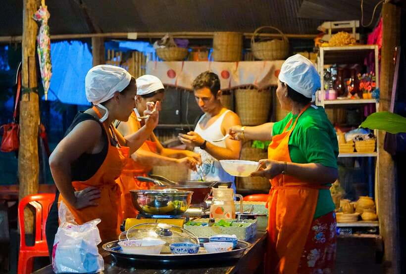 Siem Reap: Afternoon Cooking Class & Village Tour - Farms first: vegetables and marshrooms on the way to dinner