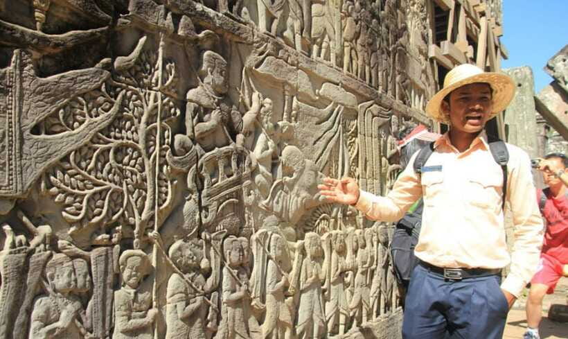 Siem Reap: Angkor Temples Tour - Shared Tours tours guide - Bakheng Hill at golden hour, and the King Jayavarman VII link