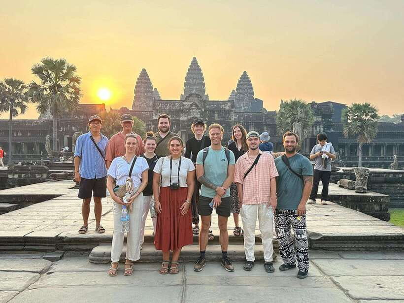 Siem Reap: Angkor Wat: Small-Group Sunrise or Sunset Tour - Through Angkor Thom: Bayon and Baphoun Faces Up Close