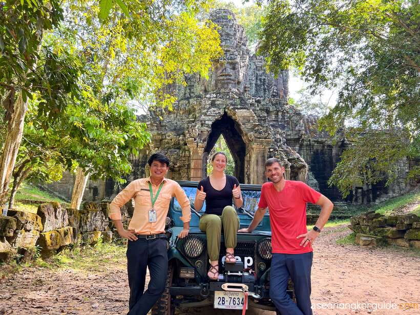 Siem Reap: Angkor Wat Sunrise and Market Tour by Jeep - Bayon Temple’s stone faces, plus Victory Gate at Angkor Thom