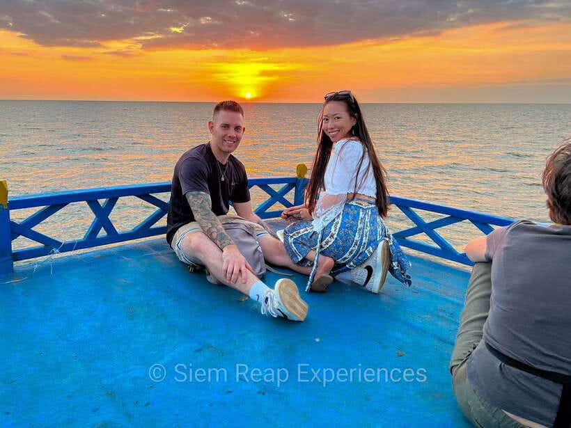 Siem Reap Floating Village Kampong Phluk Sunset with Boat - Tonle Sap by Water: Wider Views and a Different Feel