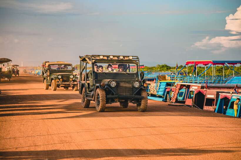 Siem Reap Floating Village Sunset Jeep Tour or SUV Car - Chreav, Traditional Village Stops, and a Monastery Interlude