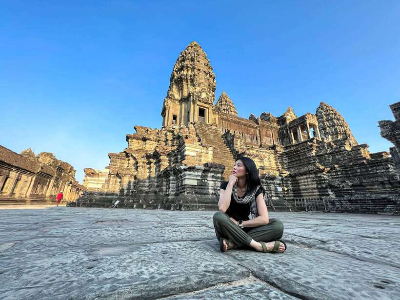 Siem Reap: Full Day Angkor Wat Temple Experience with Sunset - Srah Srang and lunch at a local restaurant with a real break