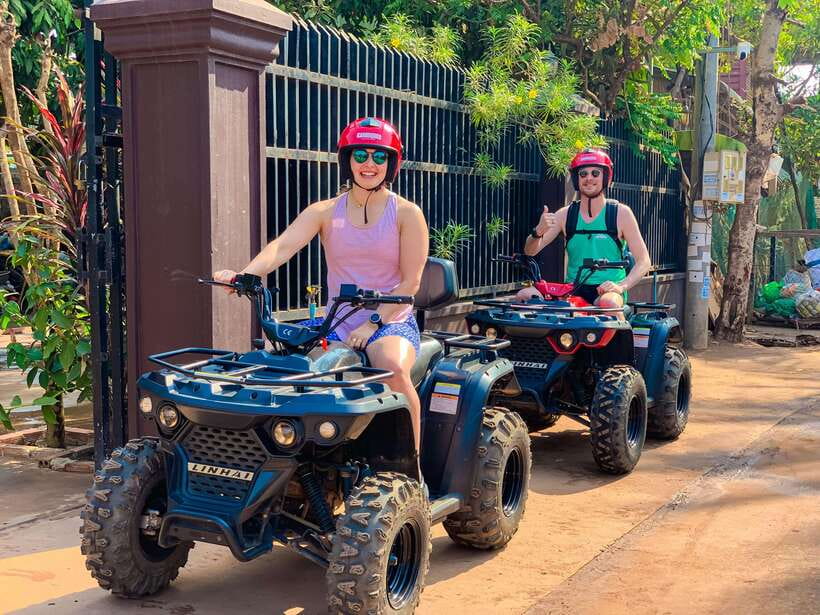 Siem Reap: Khmer Village and Fish Farm ATV Tour - Rice paddy roads and farm life you can actually watch