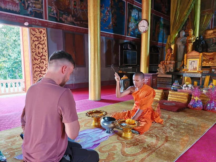 Siem Reap: Monk Blessings and Village Life Scooter Tour - Meeting the monk and receiving a traditional blessing