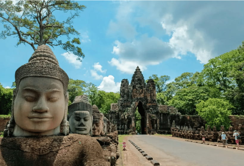 Sunrise at Angkor Wat and Small Tour with Tours Guide - South Gate, Bayon, and Baphoun: where faces tell the story
