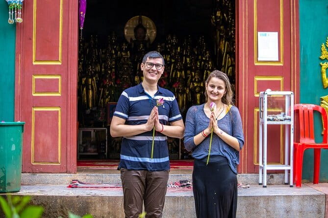 Traditional Khmer Water Blessing by Monk and Lotus Farm Visit - After the blessing: changing clothes and wandering the pagoda area